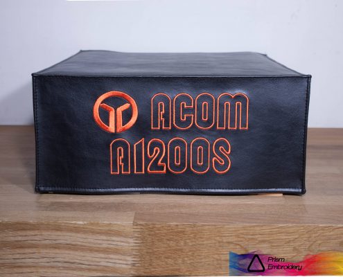 ACOM_A1200S_DXCover_PrismEmbroidery Acom Radio Dust Cover by Prism Emboidery