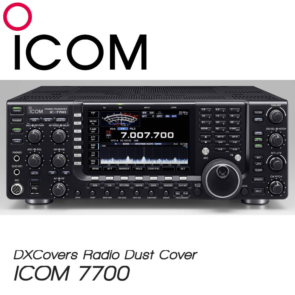 thumbnail image 2 of Icom IC-7100 RF Unit Signature Series Ham Radio Amateur Radio Dust Cover 2 of 6