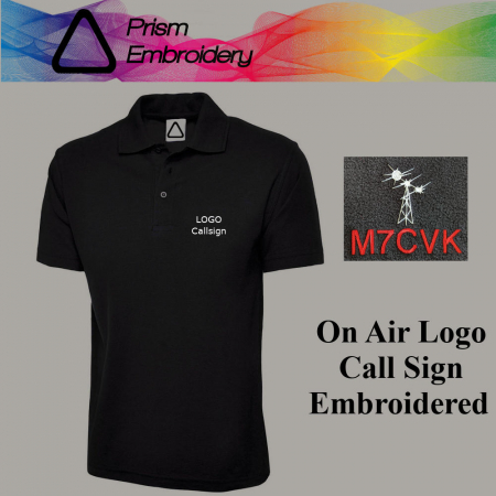 ham radio callsing Poloshirt www.prismembroidery