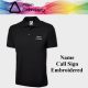 Polo shirt with your name and call sign embroidery