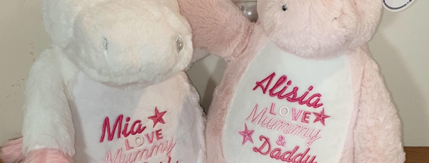 prism embroidery embroidered teddies and soft toys